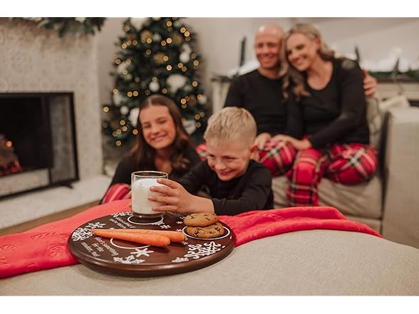 PICNIC TIME Dear Santa Cookie and Milk Plate