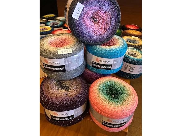 Flowers Moonlight Glitter Cotton Yarn