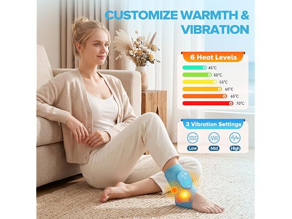 DeMoce Heated Ankle Wrap with Massage