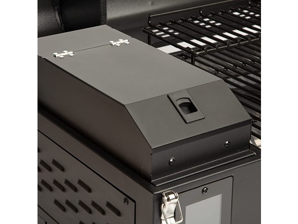 Folding Side Shelf For Origin-580 Pellet Grill - 22x11 Inch Black Prep Surface With Heavy Duty Load Capacity
