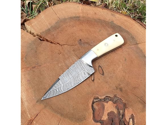 Drevni Steel GAR-120 Hunting Knife with Bone Handle