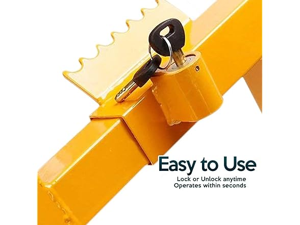 Zone Tech WL0003 Wheel Clamp Chock Lock Red/Yellow