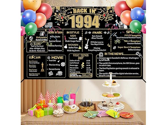 Born in 1994 Decorative Cloth Banner
