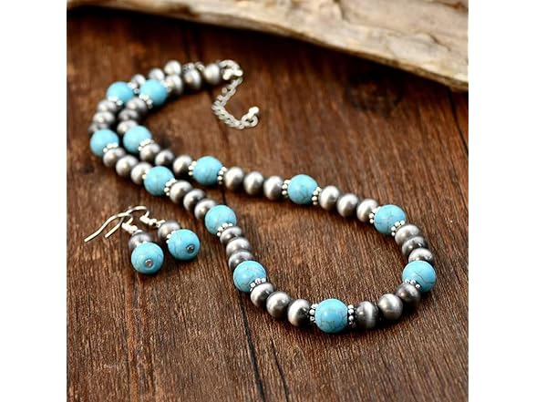 Navajo Turquoise Earring and Necklace