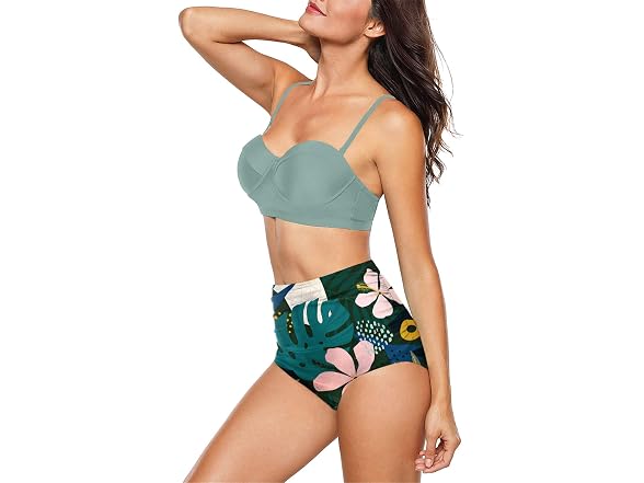 Angerella Girls (L) Swimsuits Retro Halter Bikini