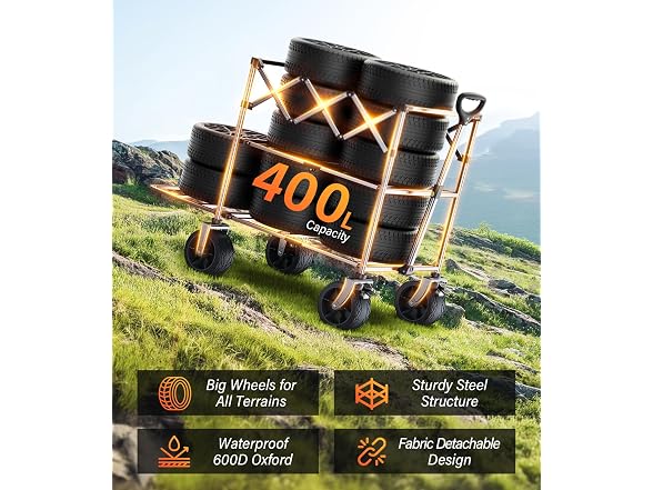 everyfun Pro Collapsible Wagon Double
