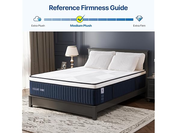 Queen Mattress, DIGLANT 14 Inch Euro Top