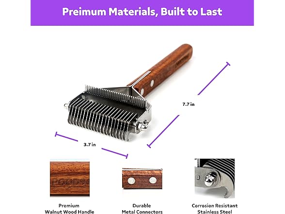 Poodoodle 2 in 1 Dogs Cats Dematting Grooming Comb