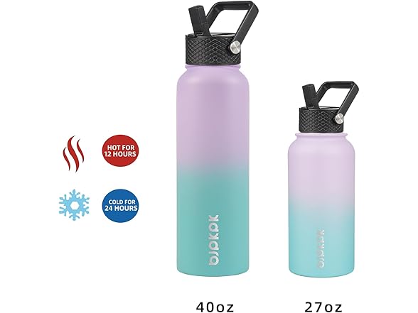 BJPKPK 27oz Insulated Water Bottles with Straw Lid