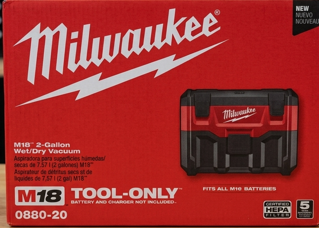 Milwaukee 0880-20 18-Volt Cordless Wet/Dry Vacuum - Gallery 2