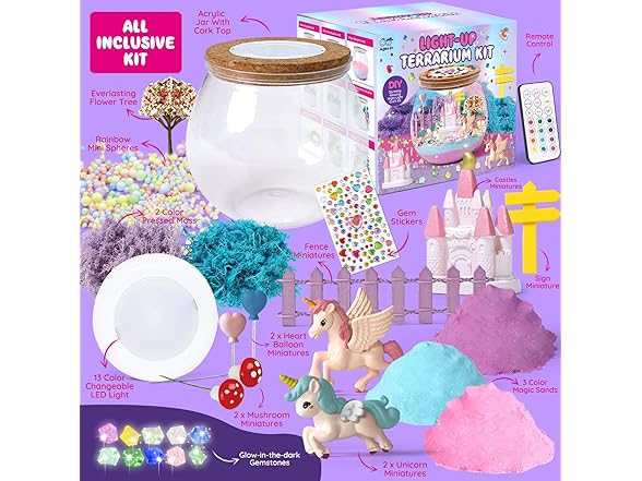 SparkleMe Unicorn Terrarium Craft Kit