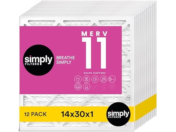 Simply Air Filter, MERV 11, MPR1000 12 Pack