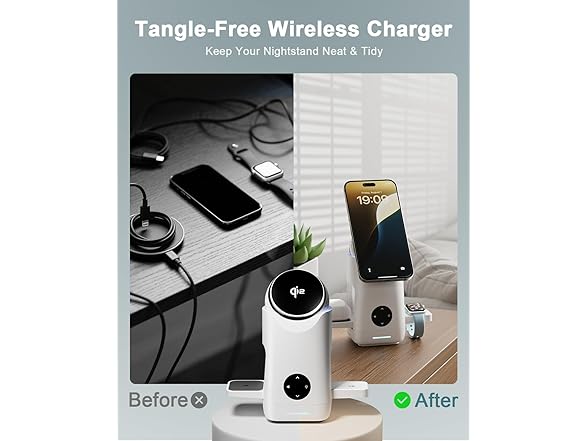 Vaytrio 3-in-1 Charging Station | 15W Rotating MagSafe - Gallery 6