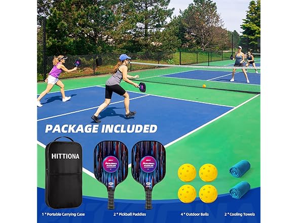HITTIONA Pickleball Paddles Set