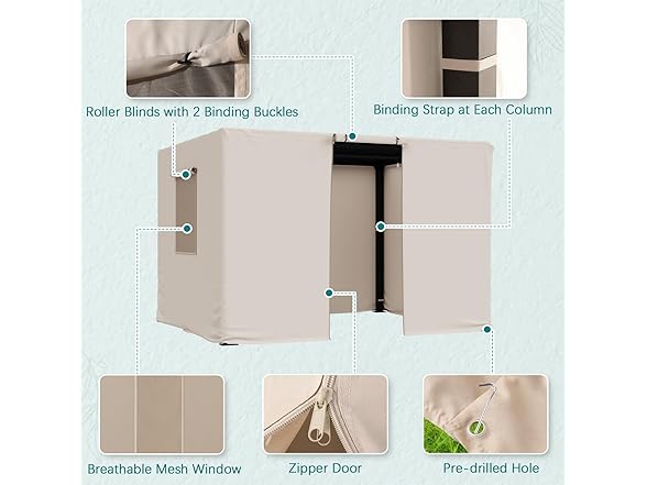 MELLCOM Winter Pergola Cover | 10x12ft