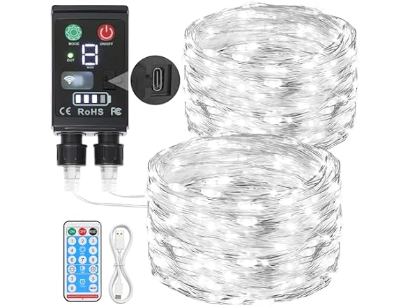 Lakumu 2-in-1 Rechargeable Fairy Lights
