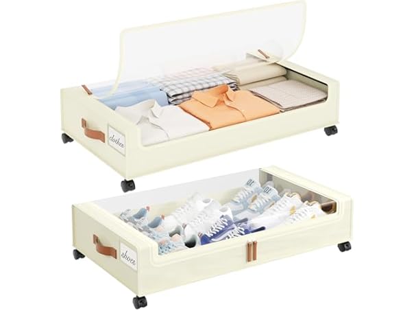 $22.99, Was $49.99, 54% Off! Beige Under the Bed Storage 2 Pack dealfomo