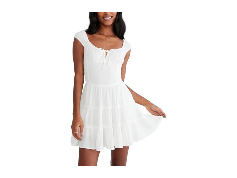 AEROPOSTALE Women (XXL) Smocked Waist Dress Ivory