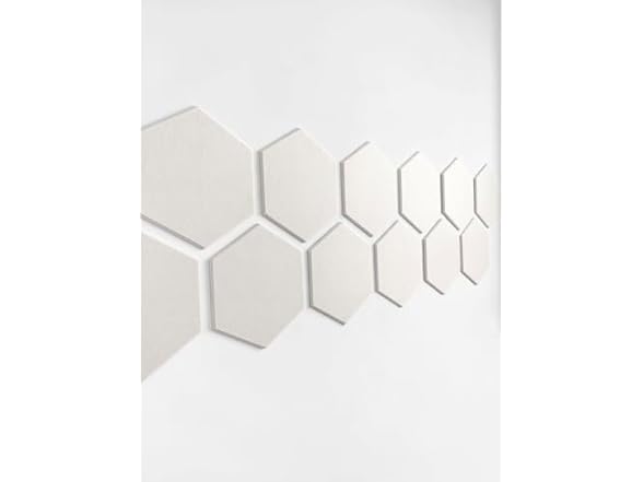 DECORITA Hexagonal Felt Wall Tiles - 12 Pack Noi