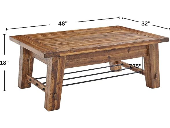 Alaterre Durango 48in Coffee Table Wood