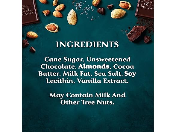 Ghirardelli Dark Sea Salt Almond Squares