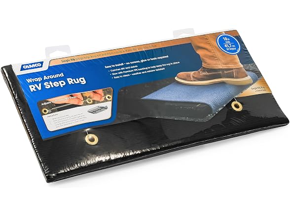 Camco Camco Wrap Around RV Step Rug | 17.5 x