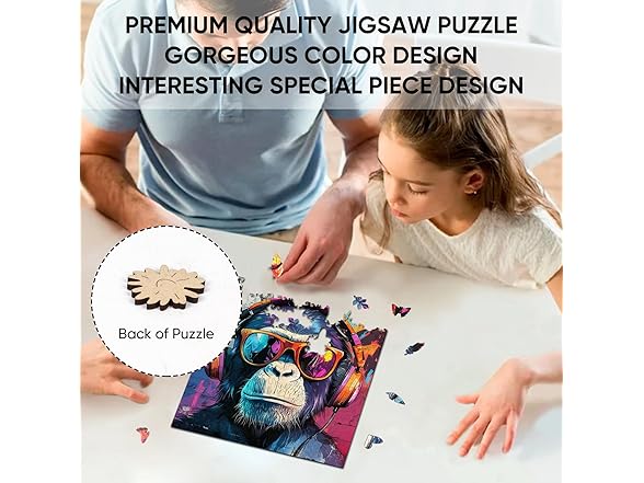 Ixfyloop Wooden Puzzles for Adults, Baboon