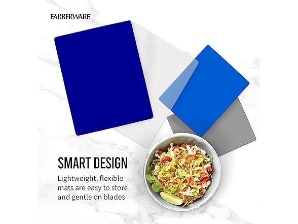 Farberware Flexible Kitchen Cutting Mat 4PC Set