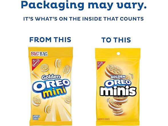 OREO Minis Golden Sandwich Cookies, 3 oz