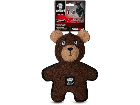 American Kennel Club Plush Dog Toy with Squeaker- Bear