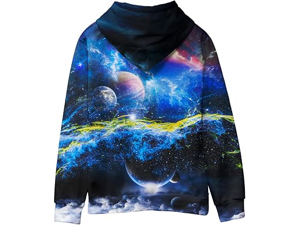 Asylvain Women (XL) Galaxy Hoodies Graphic Sweater