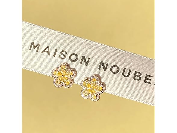 Yellow Melissa Flower Earrings