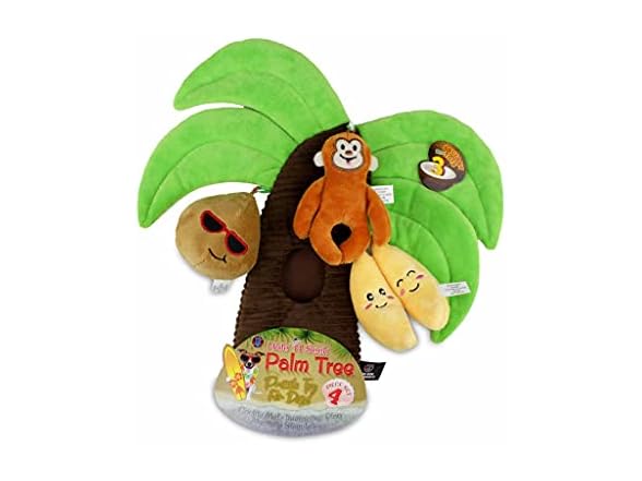 Bow Wow - Dog Toy Hide & Seek Plush Palm Tree