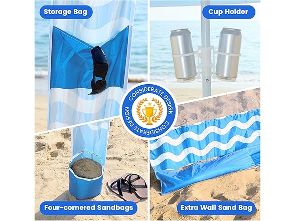 Zeraty Portable Beach Cabana Sun Shelter