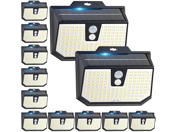 Brightever 12 Packs Solar Motion Sensor Outdoor Lights