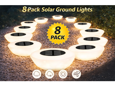 $23.99, Was $89.99, 73% Off! Hakol BH-999 8 Pack Hal Solar Ground Lights dealfomo