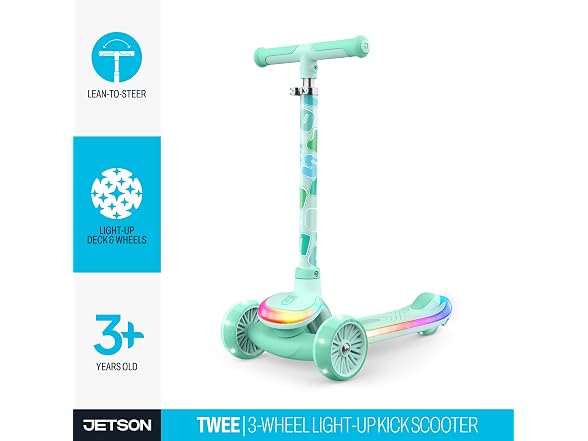 Jetson Twee 3-Wheel Light-Up Kick Scooter, Kids’