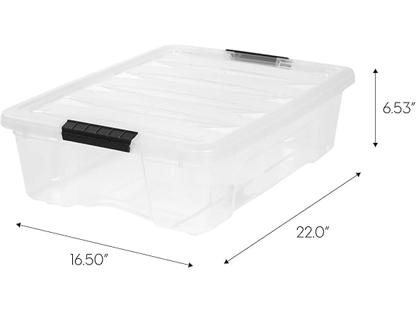 IRIS USA 27Qt Stackable Storage Bins