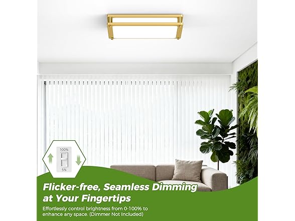 13 Inch Gold Square LED Ceiling Lights