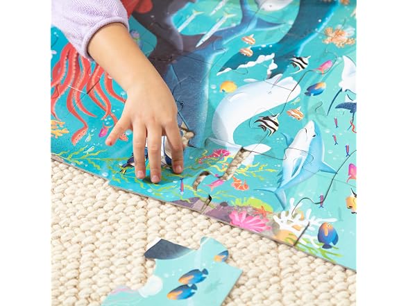 Melissa & Doug Underwater Jumbo Floor Puzzle, 48-Piece