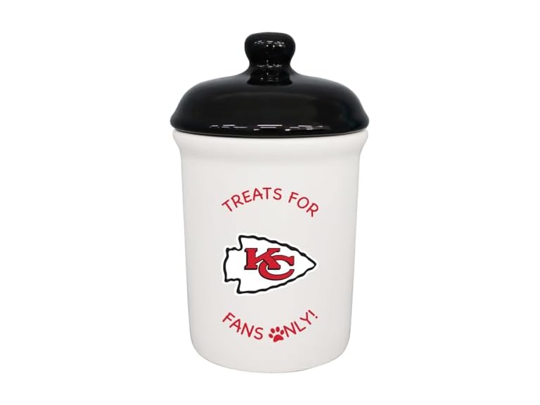 CHIEFS Pet Treat Ceramic Canister