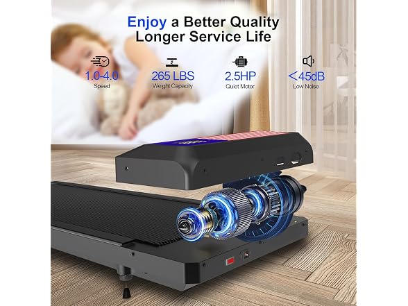 Upreign Under Desk Treadmill,Walking Pad with 5% Incline