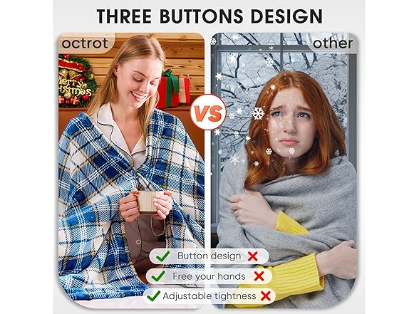 Octrot Heated Electric Blanket, Full Size