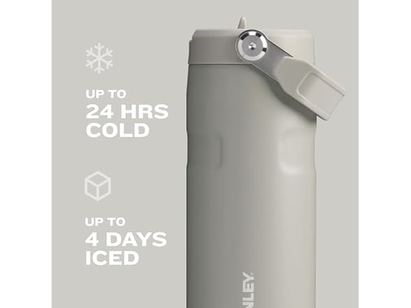 Stanley IceFlow Flip Straw 2.0 Bottle, 50 oz, Rose Quartz