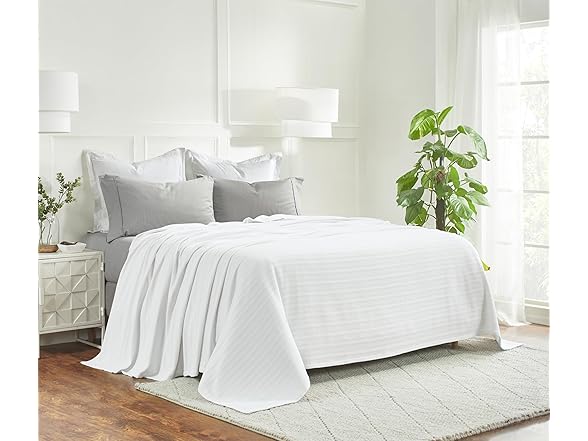 Superior Clara Cotton Blanket White