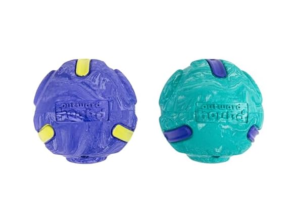 Outward Hound FlyFetch Rubber Fetch Ballz Dog Toy