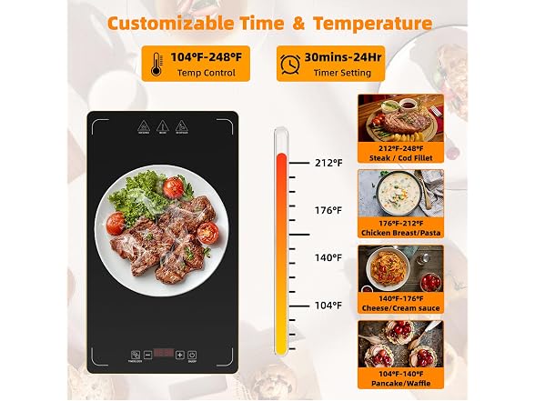 YEJOUMO Detachable Electric Warming Tray