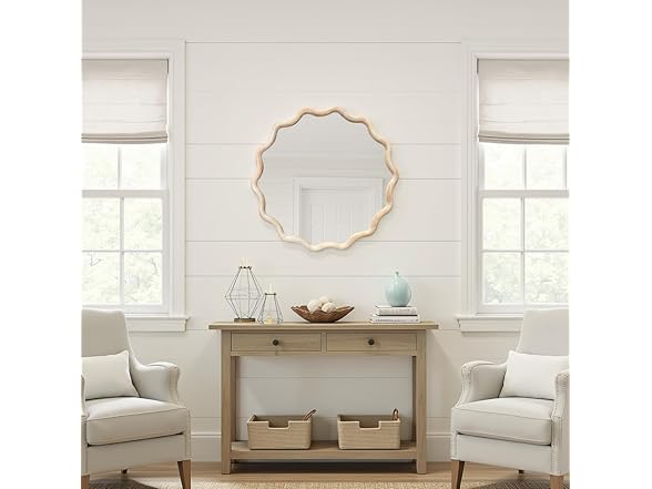 Howard Elliott Collection Pine Ripples Round Mirror