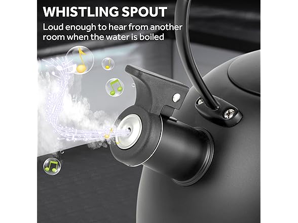 YSSOA Whistling Stovetop Tea Kettle, 3.2 Quart
