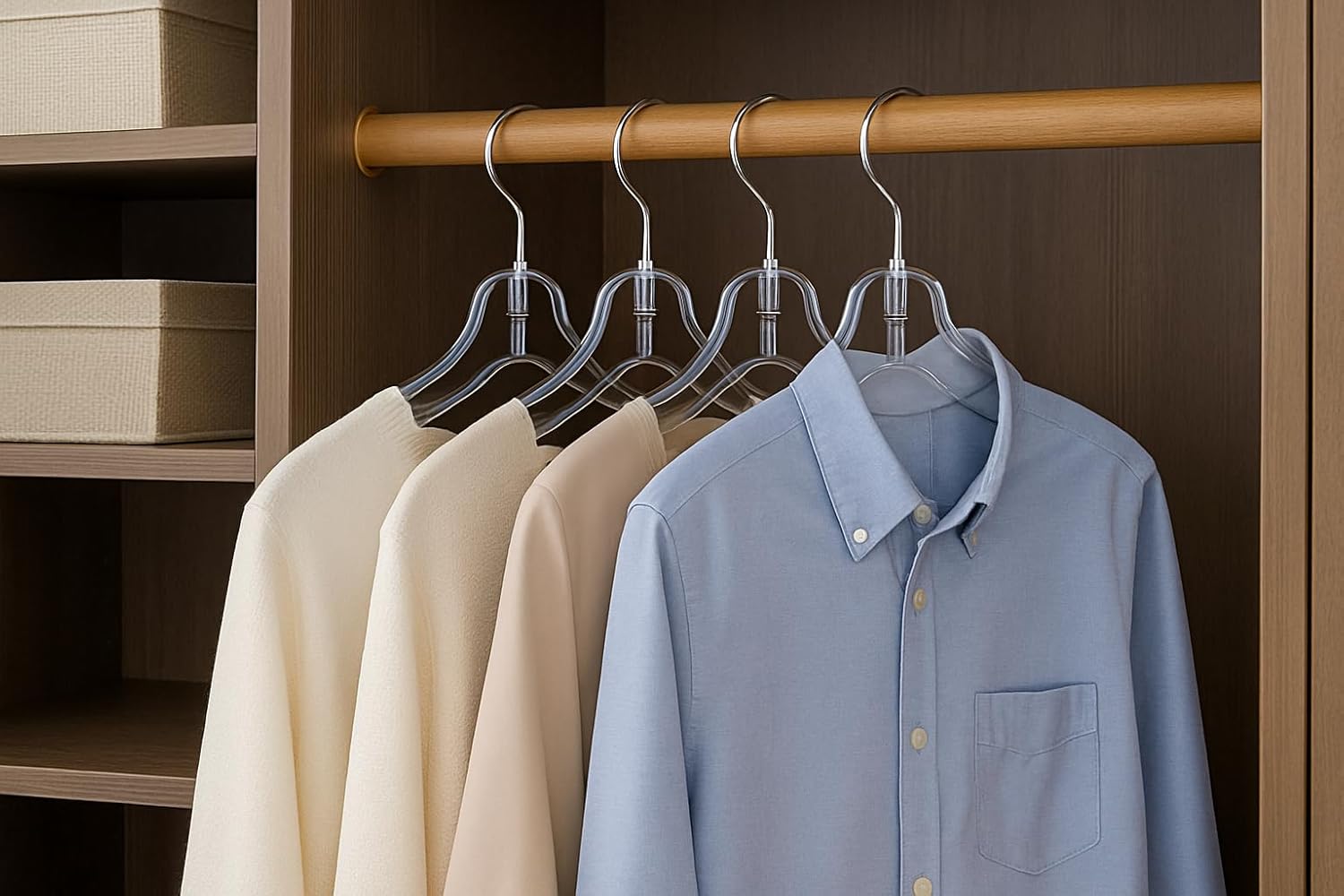 Hangon Plastic Clothes Hangers Set of 50 Heavy Duty - Gallery 4